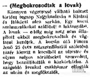 1938. december 1. Van még lovas szekér Kanizsán?